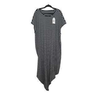 Universal Standard Geneva Dress Navy Striped XL